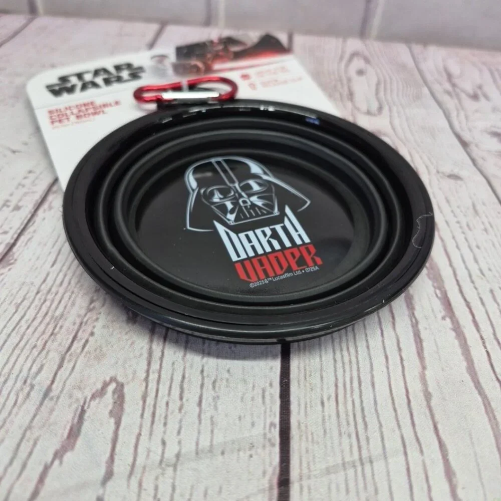 Star Wars Darth Vader Collapsible Pet Silicone Bowl 25.7oz Silcone Clip On
